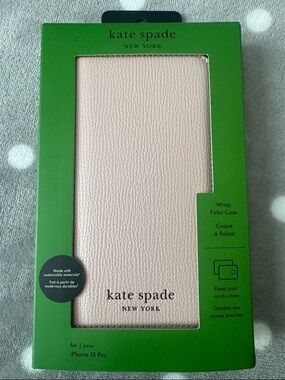 Kate Spade iPhone 15 pro Wrap Folio Case